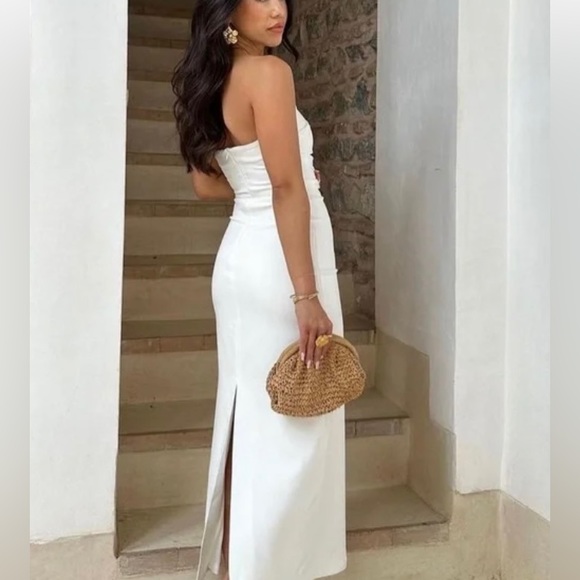 Zara strapless midi dress - Picture 2 of 8